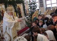 Митрополит Вениамин отслужил литургию в день Собора Богородицы
