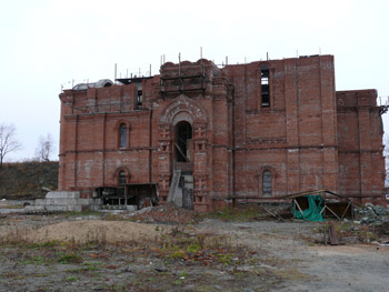 Фото. Строящийся Казанский храм в Находке
