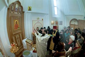 Водосвятный молебен в часовне