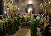 В канун дня преставления преподобного Сергия Радонежского Святейший Патриарх Кирилл совершил всенощное бдение в Троице-Сергиевой лавре