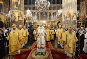 В день памяти святителя Ионы Московского Предстоятель Русской Церкви совершил Литургию в Успенском соборе Московского Кремля и возглавил хиротонию архимандрита Серапиона (Дуная) во епископа Бийского и Белокурихинского