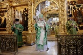 В день памяти преподобного Сергия Радонежского Предстоятель Русской Церкви возглавил служение Литургии в Троице-Сергиевой лавре