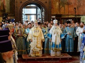 В праздник Успения Пресвятой Богородицы Предстоятели Александрийской и Русской Православных Церквей совершили Литургию в Успенском соборе Московского Кремля