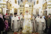 Патриарший экзарх всея Беларуси в праздник Рождества Христова совершил Литургию в Свято-Духовом кафедральном соборе города Минска