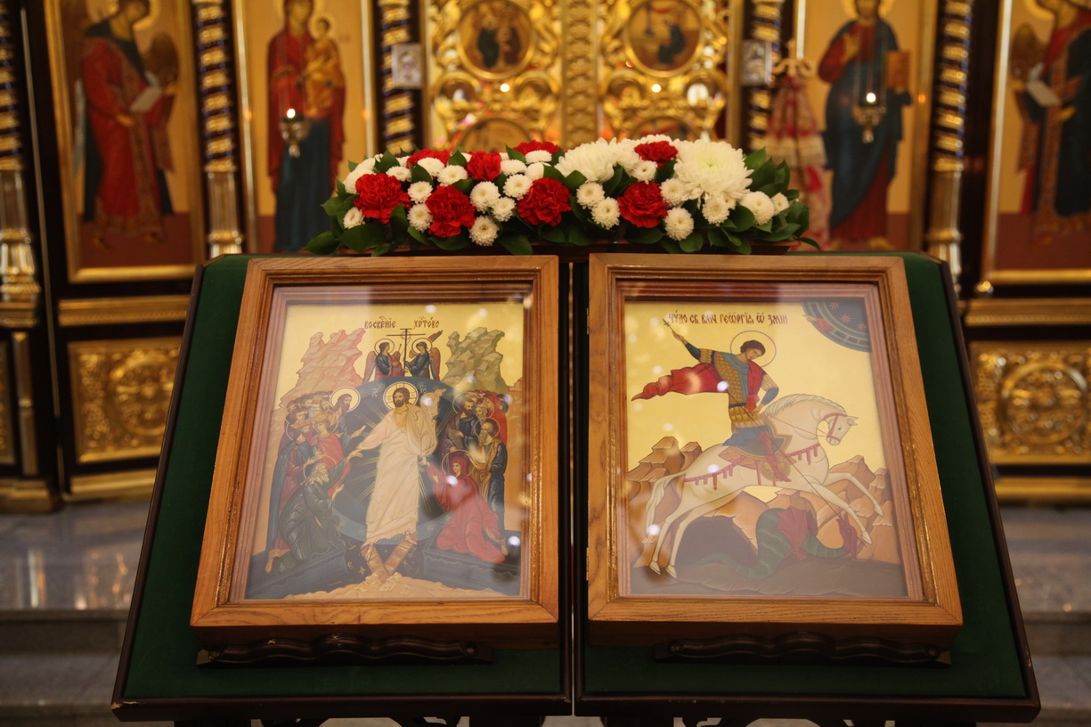 6 мая, в день памяти великомученика Георгия Победоносца, епископ Находкинский и Преображенский Николай совершил Божественную литургию святителя Иоанна Златоуста в Свято – Георгиевском храме п. Дунай.