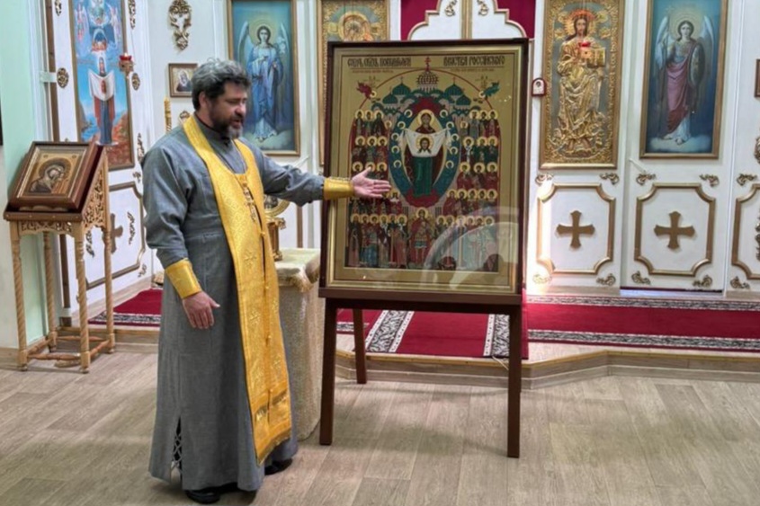 Икона святого воинства побывала в уссурийском храме Серафима Саровского